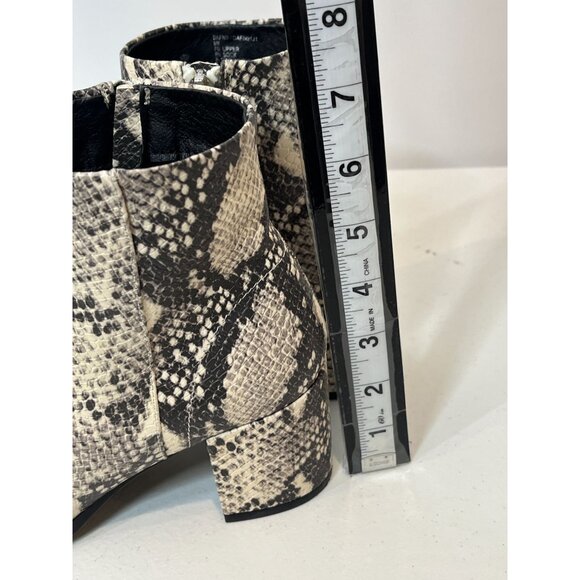 Madden Girl Faux Leather Snake Print Ankle Booties Women’s 6 Block Heel - Picture 12 of 13
